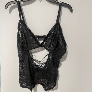 Elegant Black Lace Lingerie Top